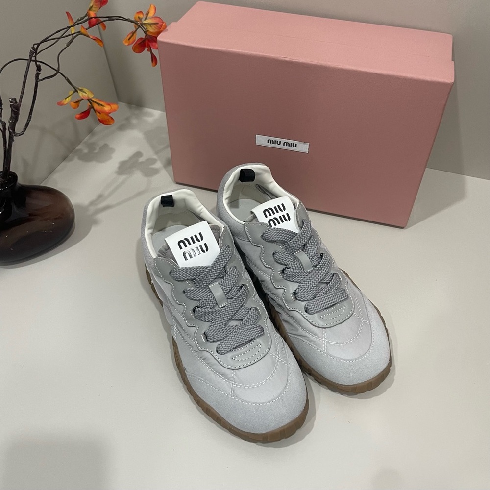 Miu Miu Women’s Gray Sneakers - Picture 3 of 7
